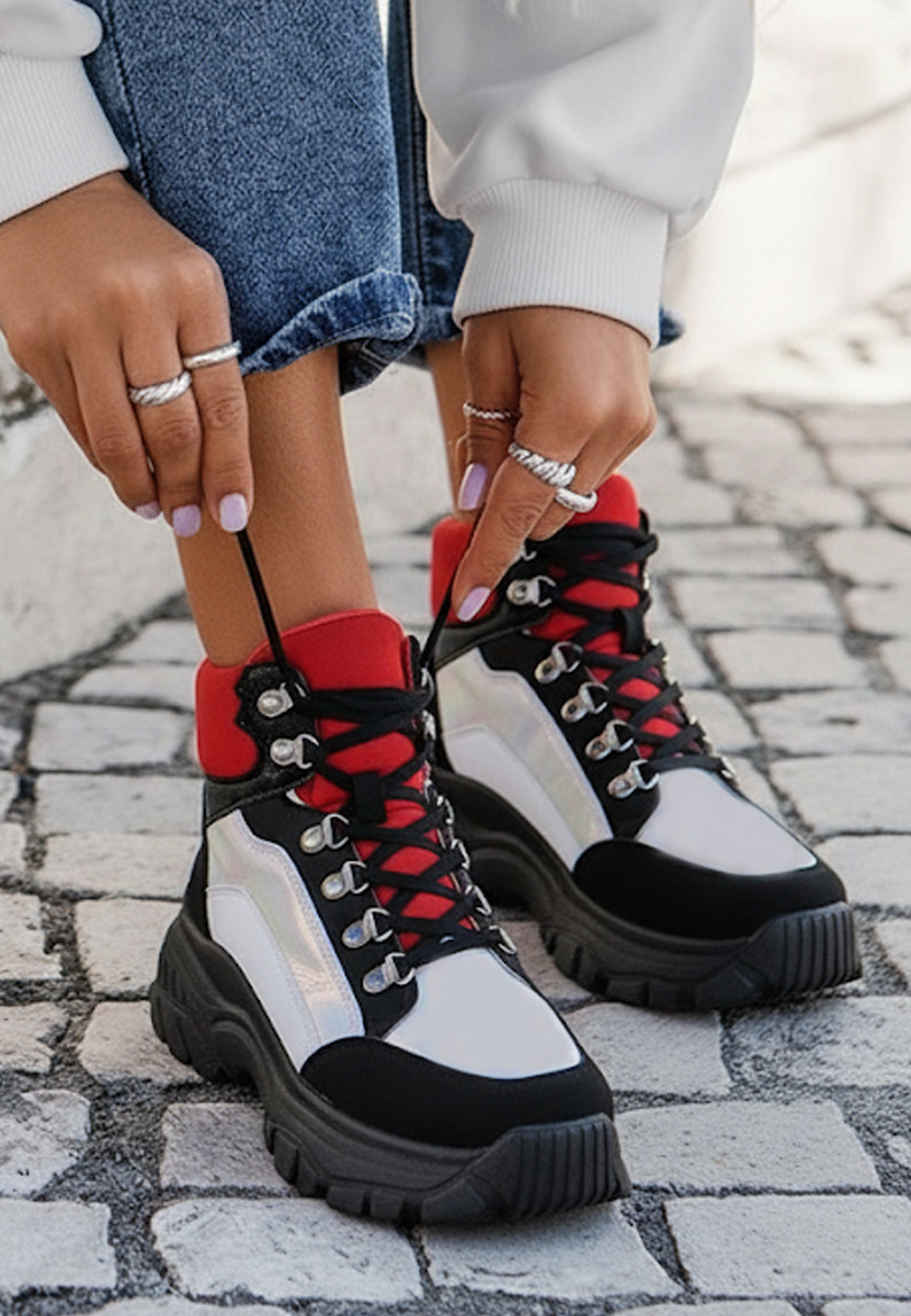 Sneakers donna alte colorate Livy