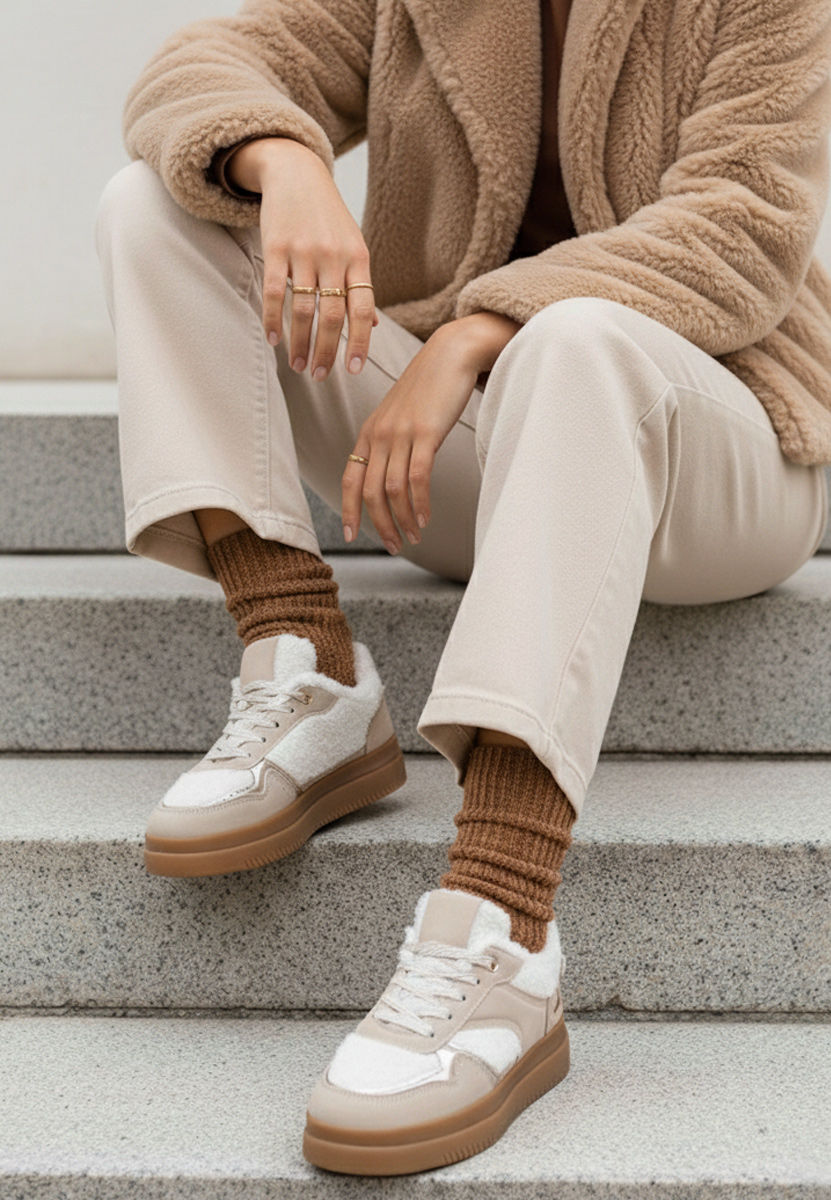 Sneakers donna Maisie beige