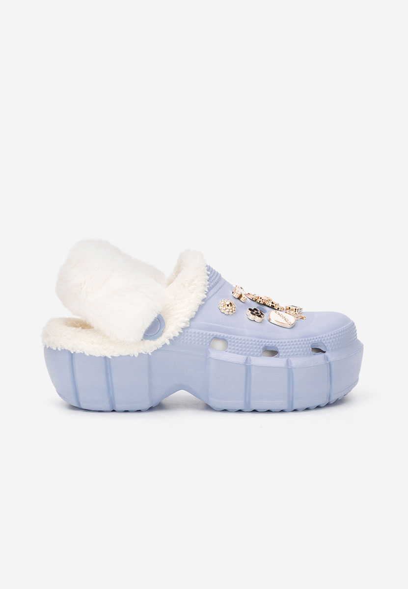 Zoccoli con zeppa Aldeva azzurro Zoccoli con zeppa Aldeva azzurro