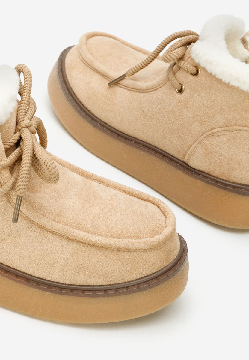 Stivaletti con plateau Novira beige