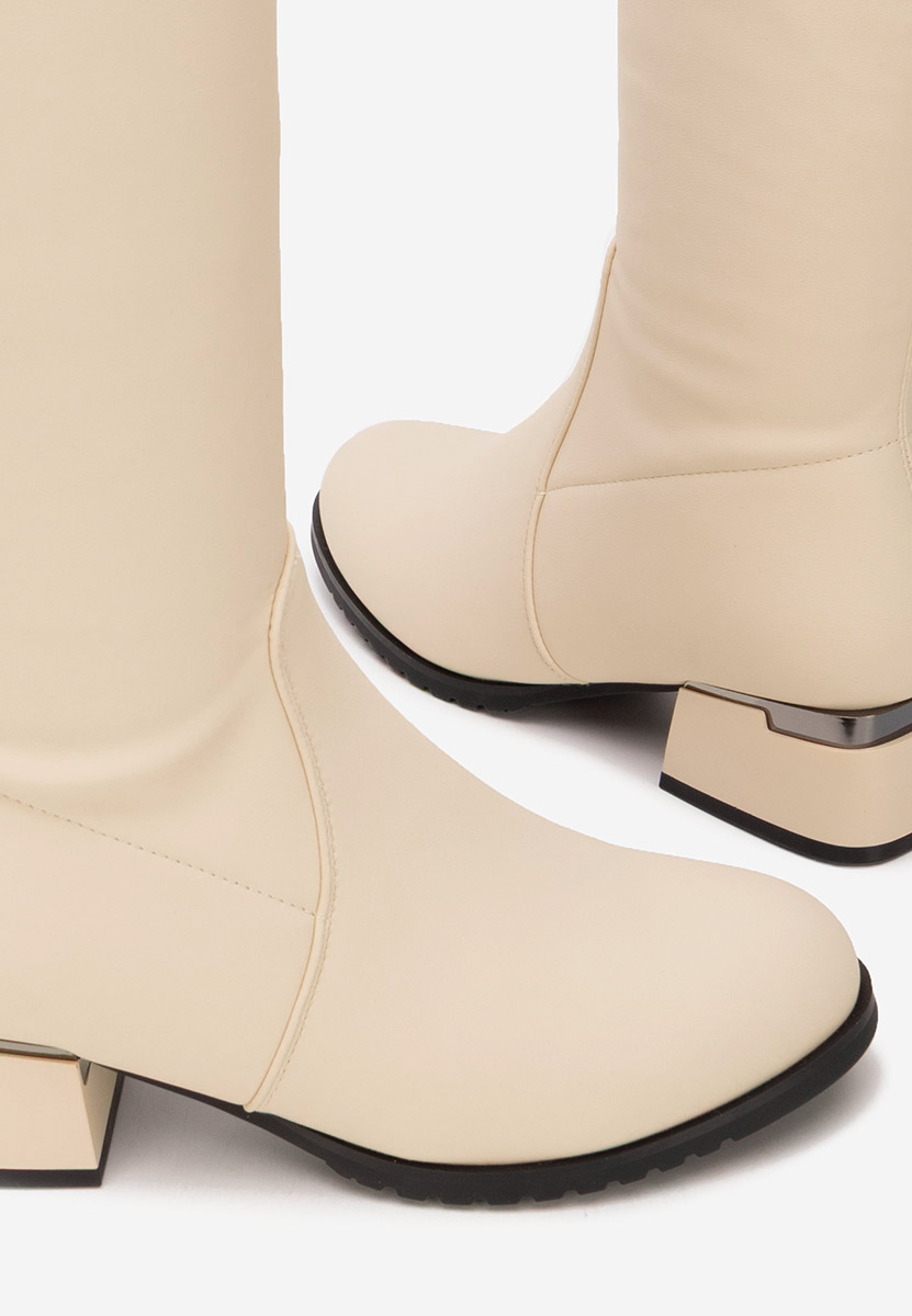 Stivali con tacco basso Delmara beige