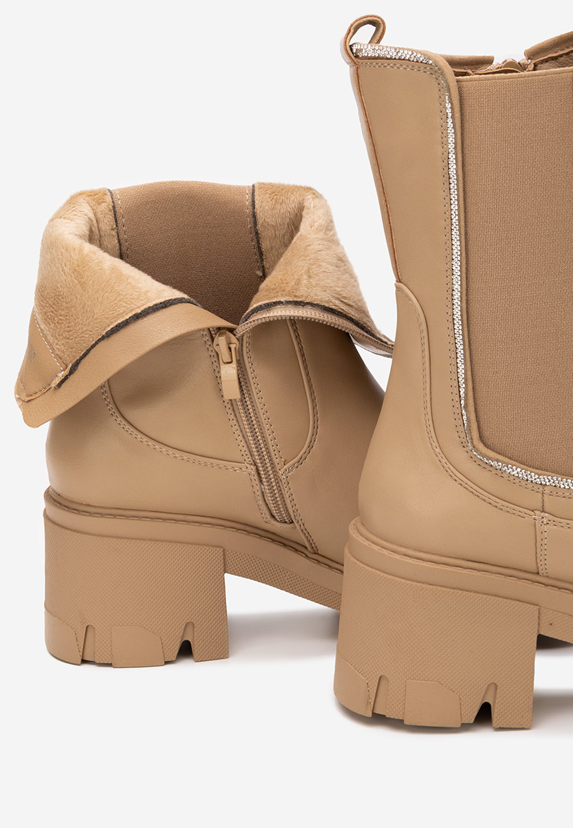 Stivaletti con tacco Justine cachi