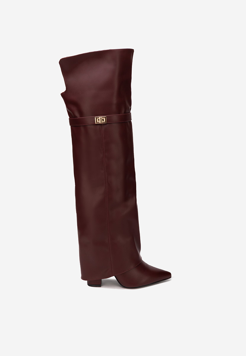 Stivali sopra il ginocchio Crisia granata