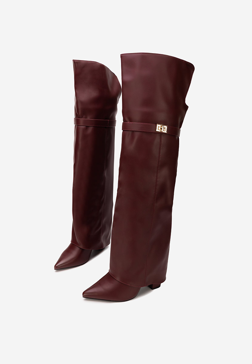 Stivali sopra il ginocchio Crisia granata