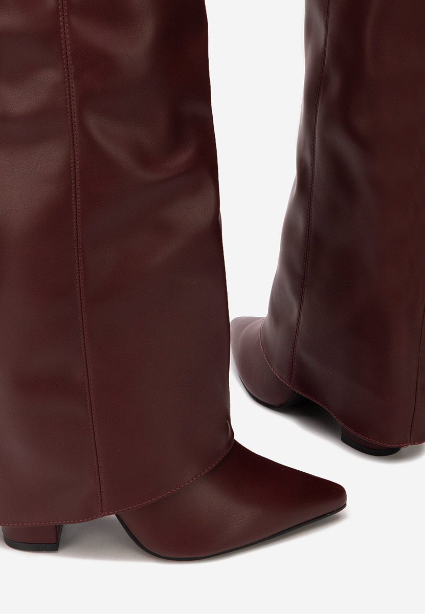 Stivali sopra il ginocchio Crisia granata