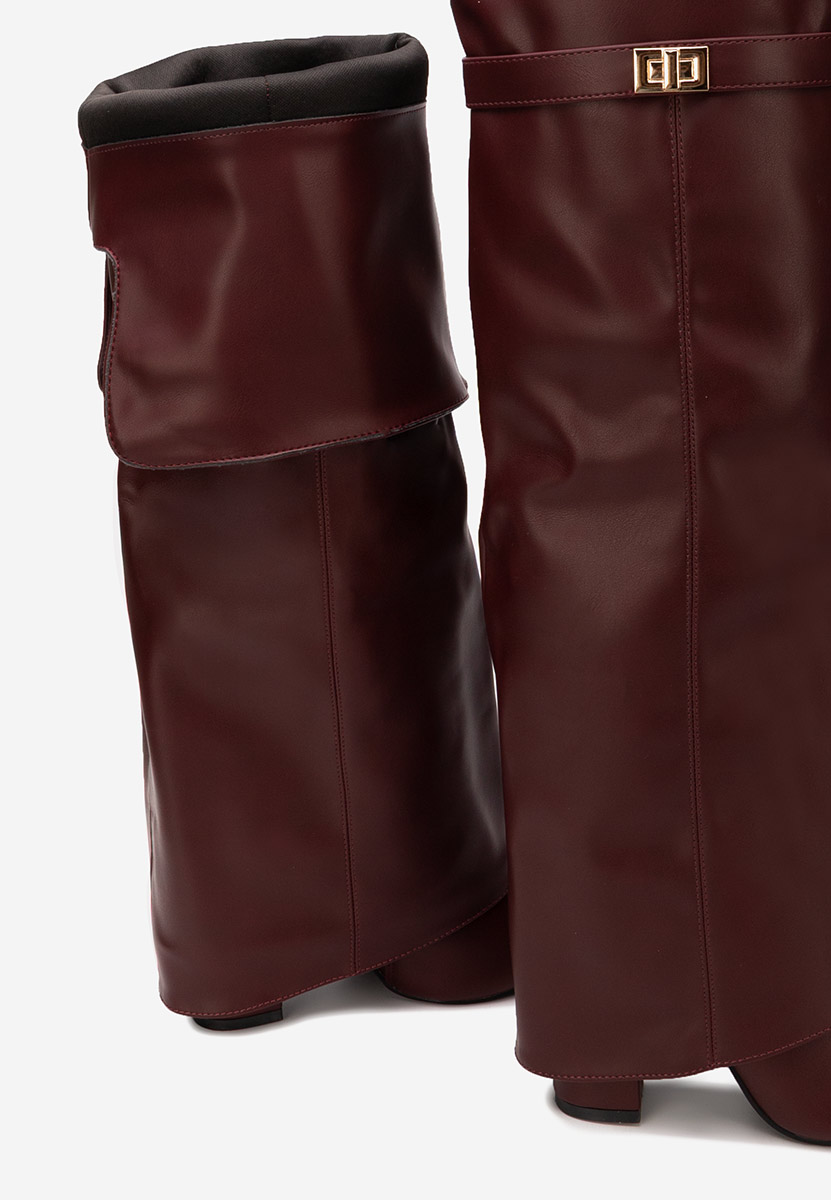 Stivali sopra il ginocchio Crisia granata