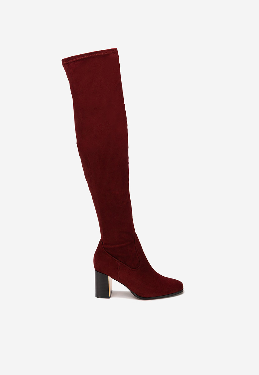 Stivali sopra il ginocchio Jeanne V2 granata