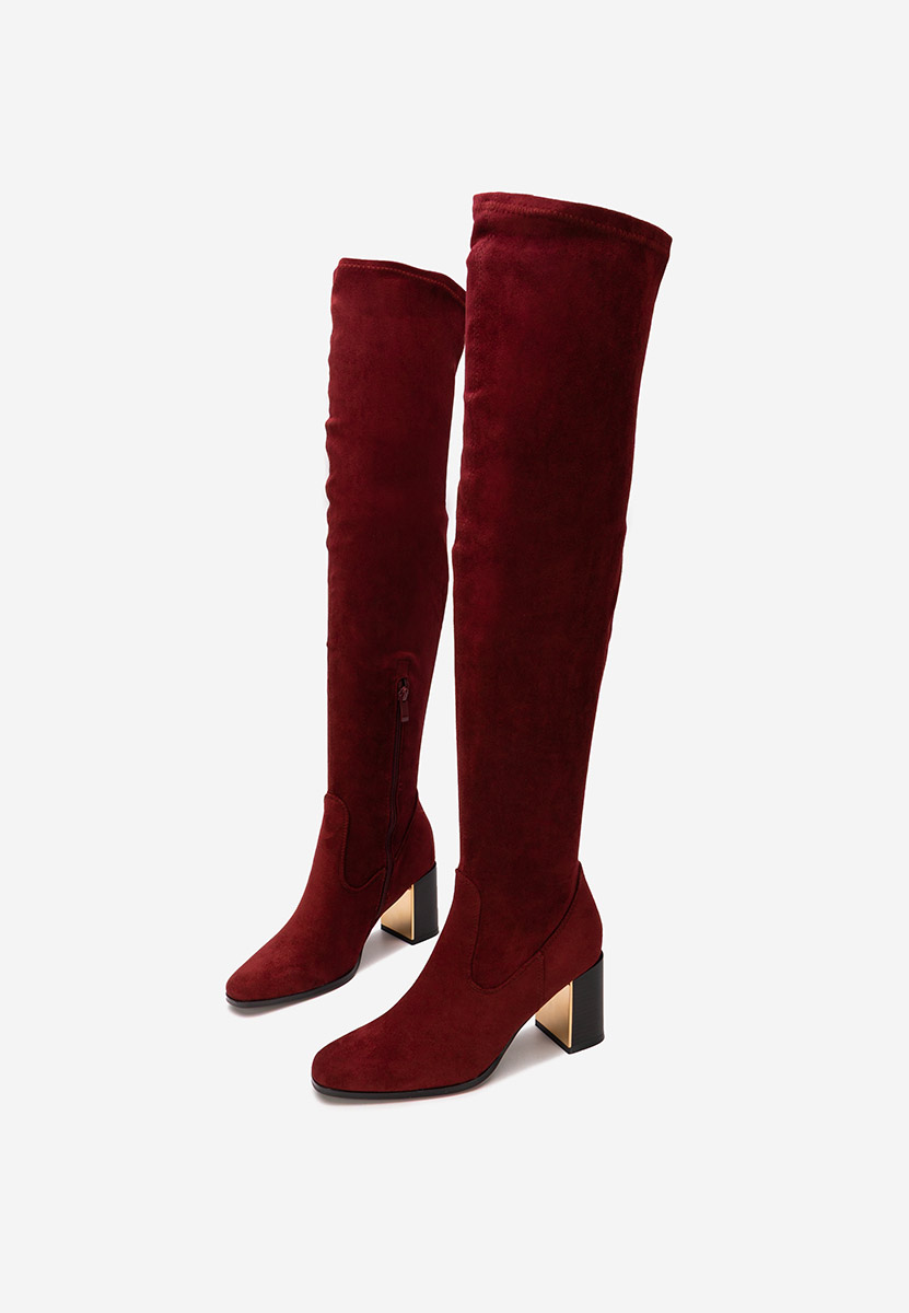 Stivali sopra il ginocchio Jeanne V2 granata