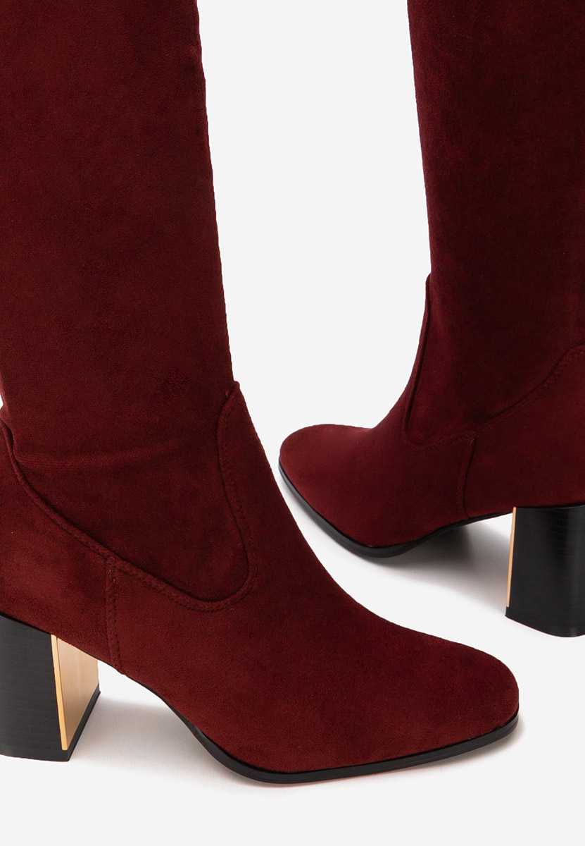 Stivali sopra il ginocchio Jeanne V2 granata