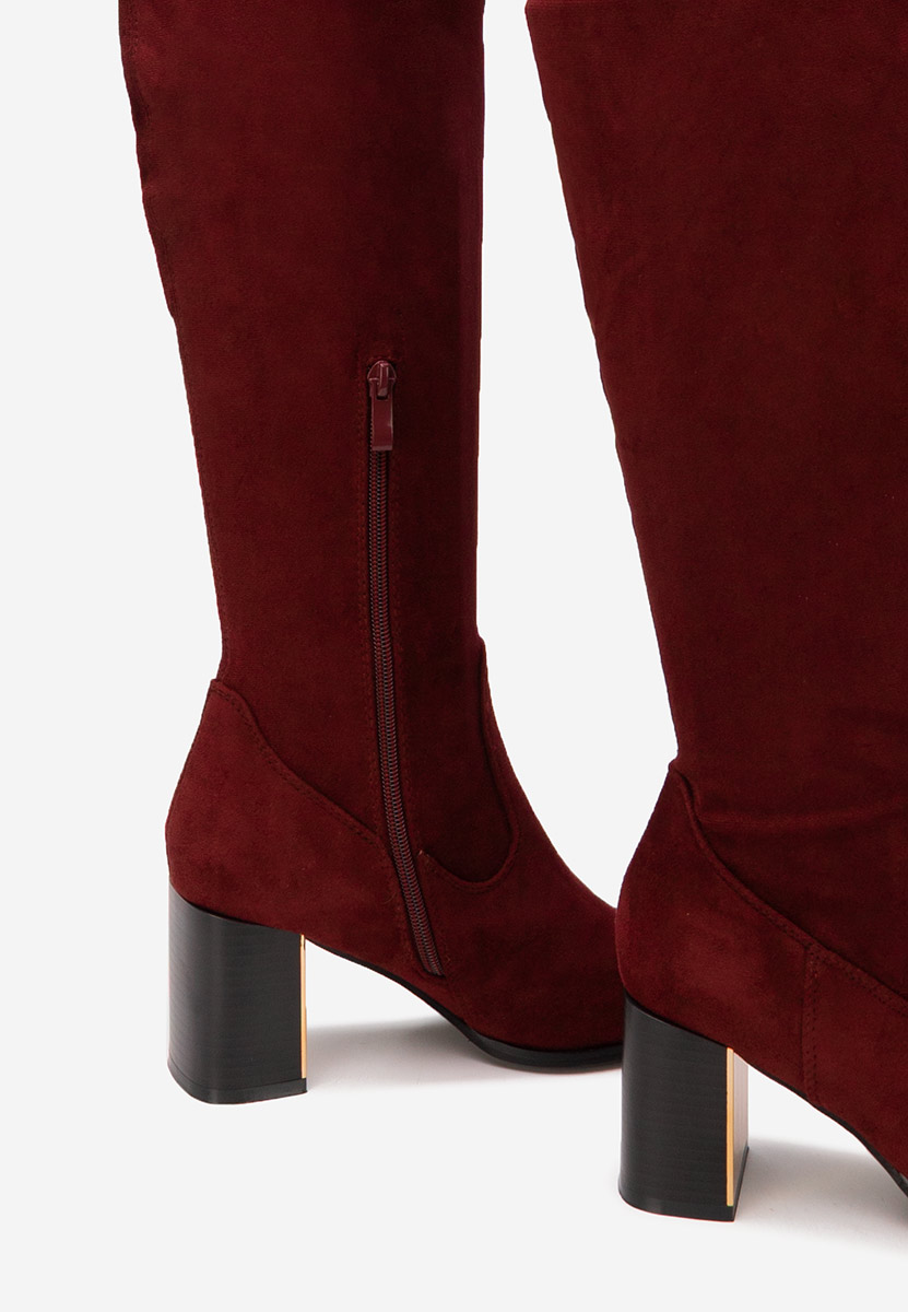 Stivali sopra il ginocchio Jeanne V2 granata