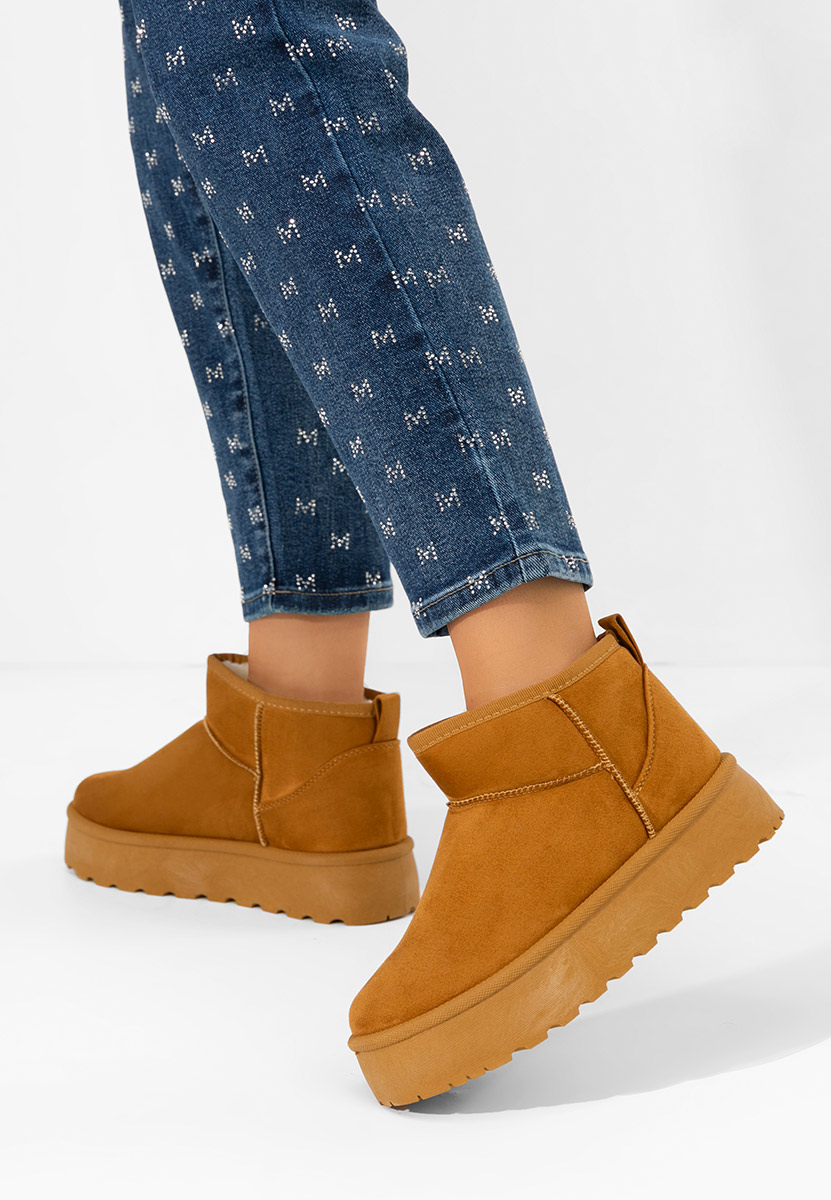 Stivali con piattaforma Zenaria camel