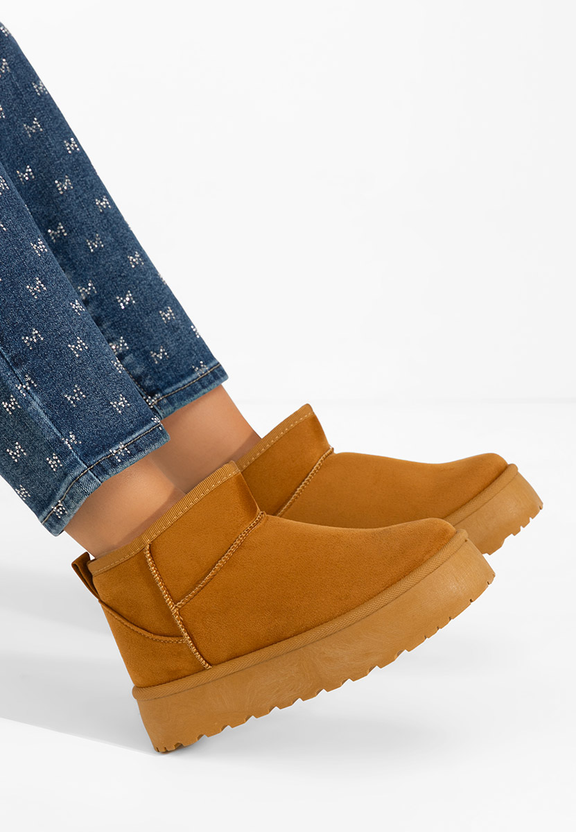 Stivali con piattaforma Zenaria camel