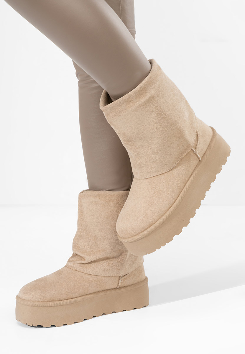 Stivali con piattaforma Janesia beige