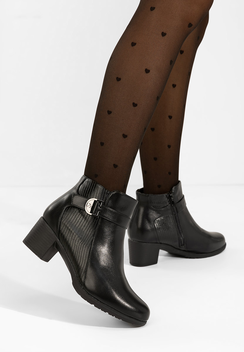 Stivaletti con tacco gros Senvira nero