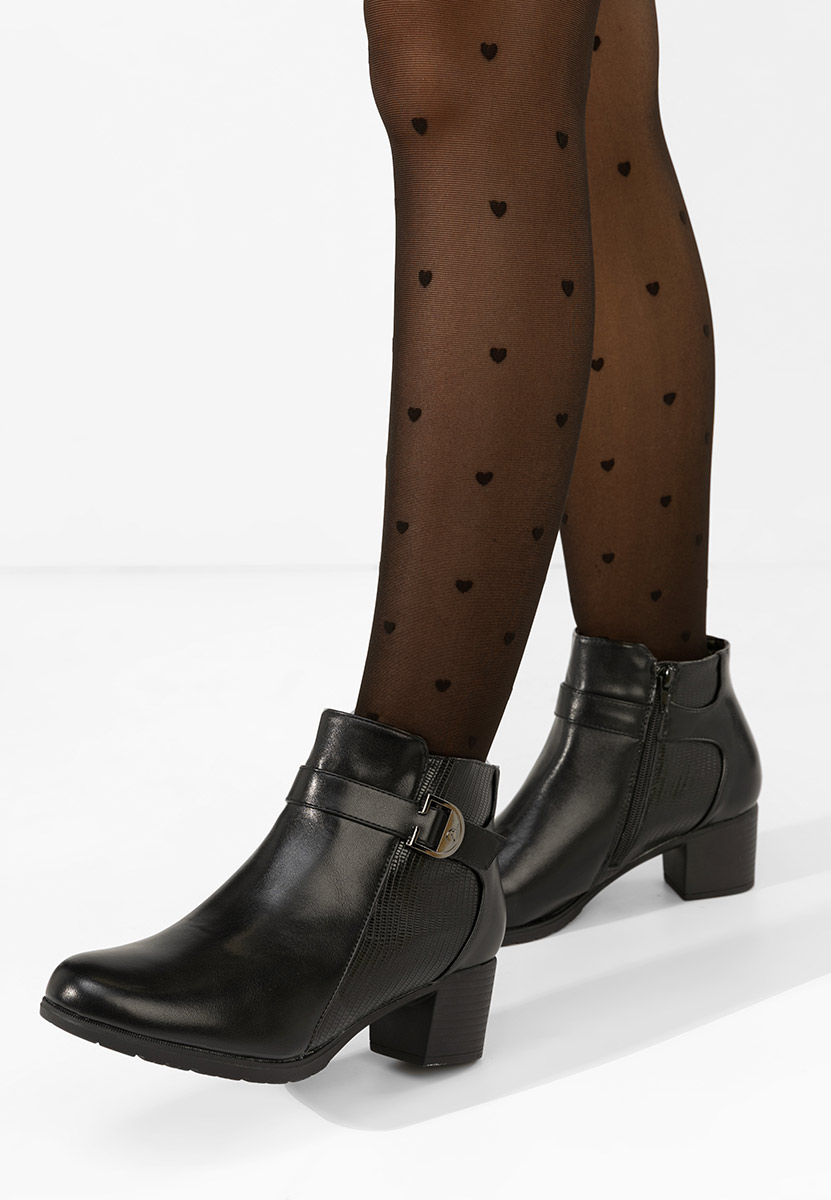 Stivaletti con tacco gros Senvira nero