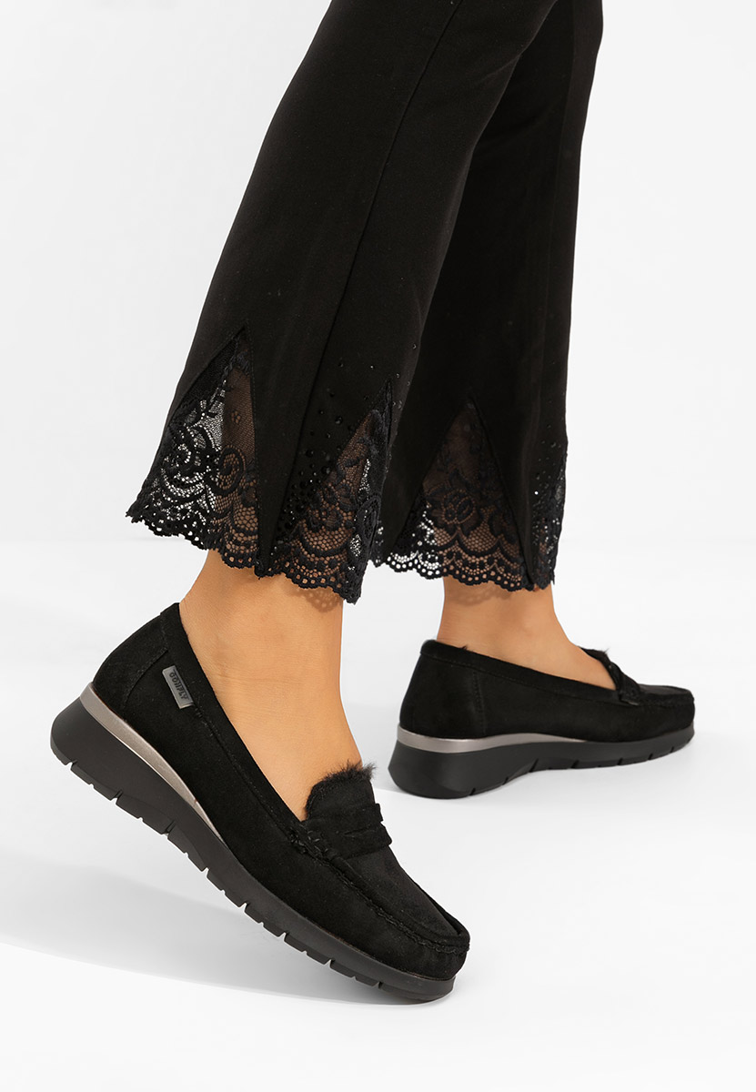 Mocassini donna platform Hazelia nero