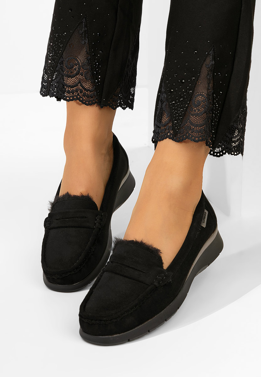 Mocassini donna platform Hazelia nero