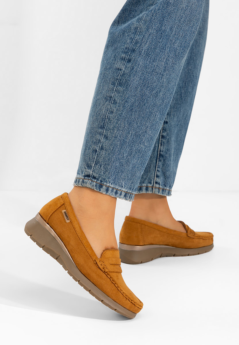Mocassini donna platform Hazelia camel