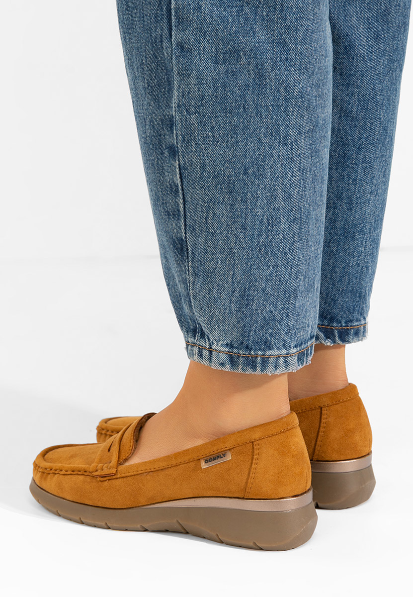Mocassini donna platform Hazelia camel