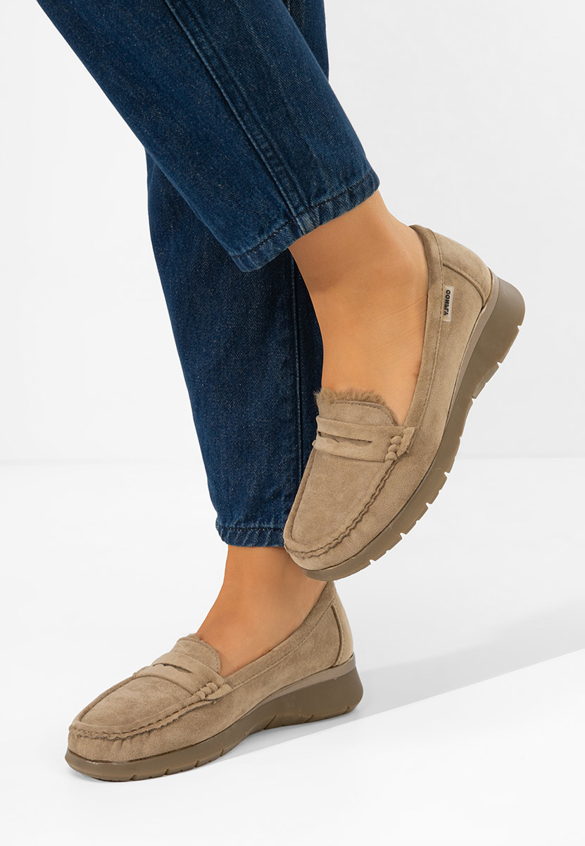 Mocassini donna platform Hazelia cachi