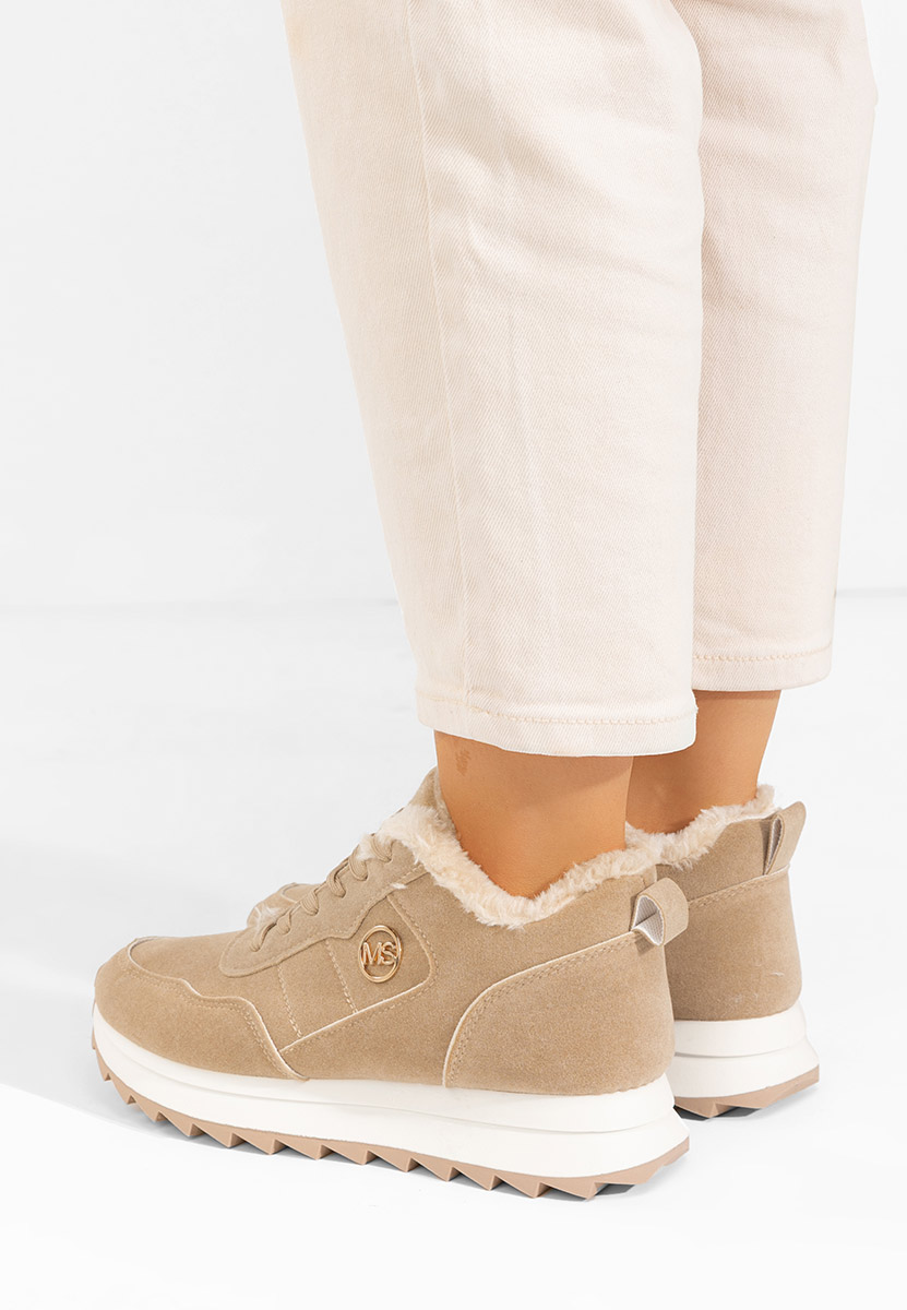 Sneakers donna invernali Lavega V4 cachi