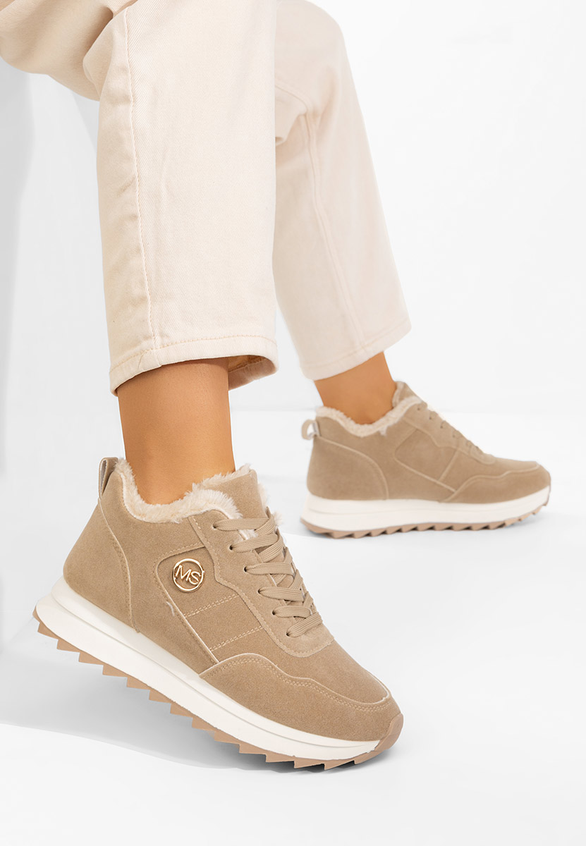 Sneakers donna invernali Lavega V4 cachi