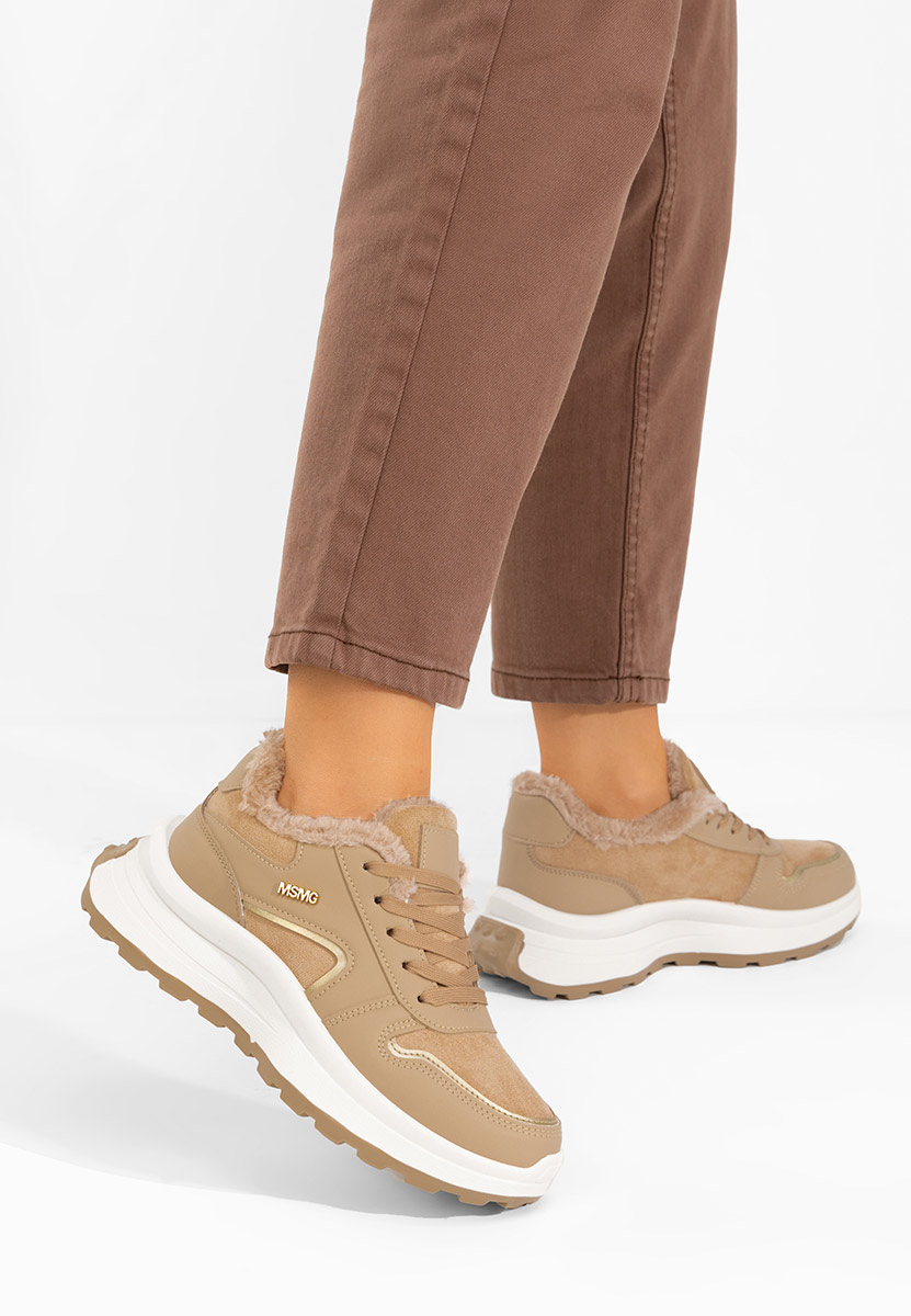 Sneakers donna invernali Azaira cachi