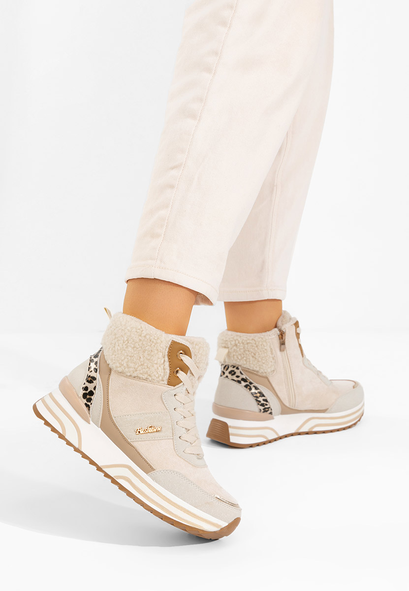 Sneakers donna alte Deizi beige