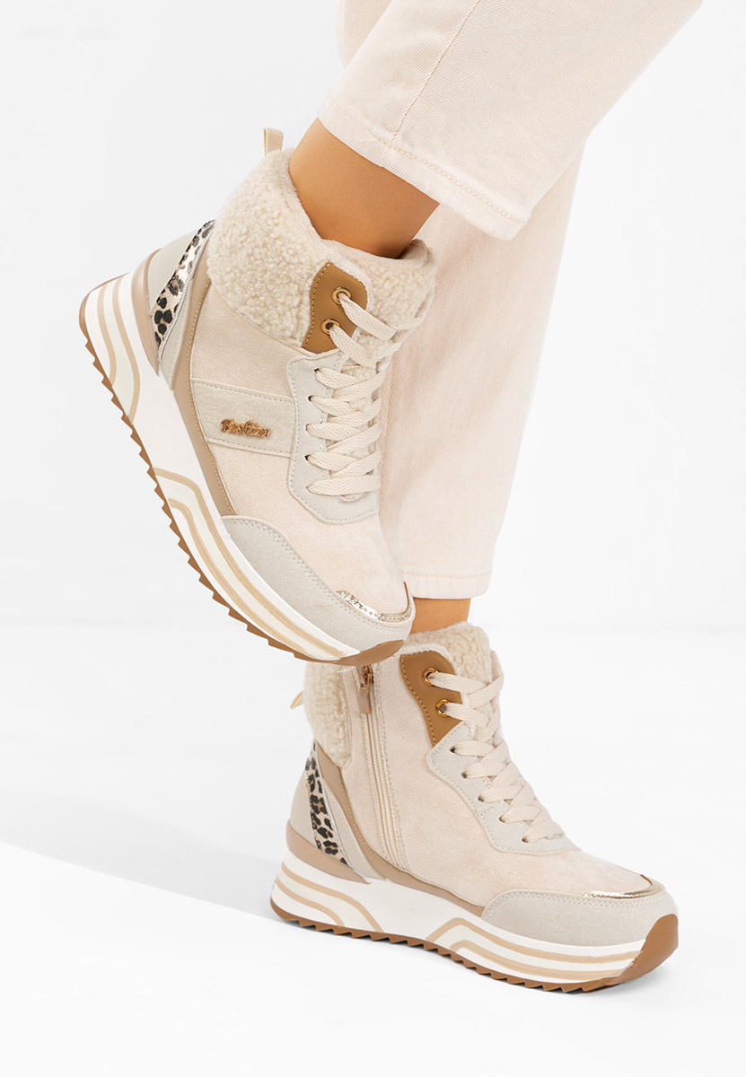 Sneakers donna alte Deizi beige
