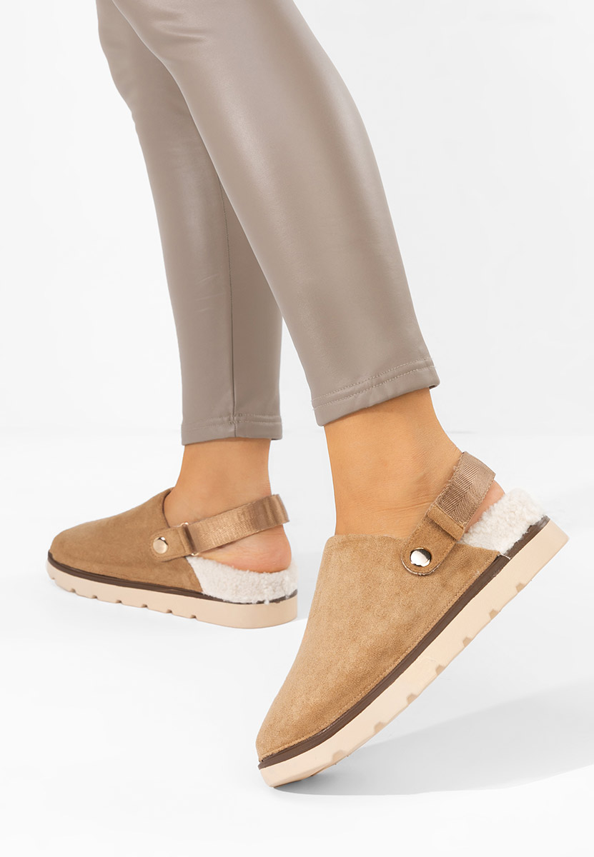 Zoccoli con zeppa Tamra cachi