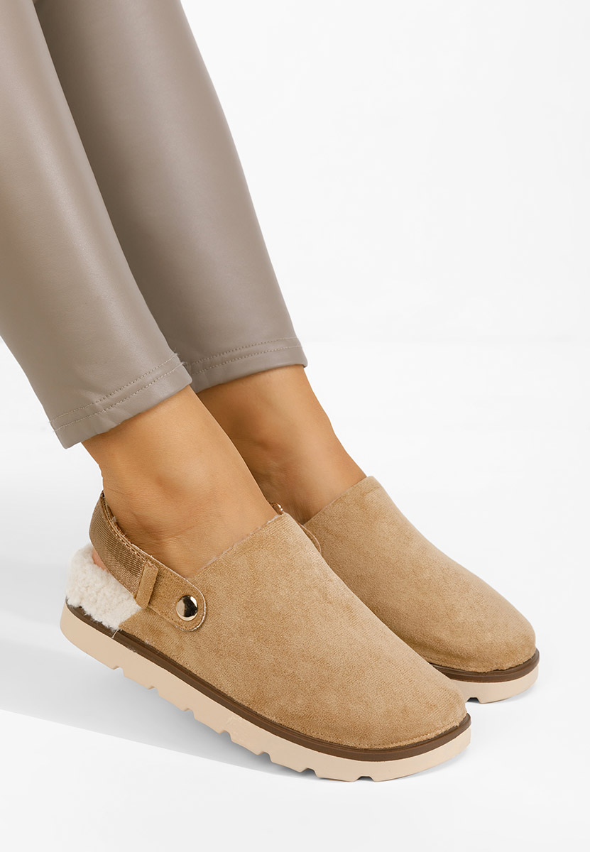 Zoccoli con zeppa Tamra cachi