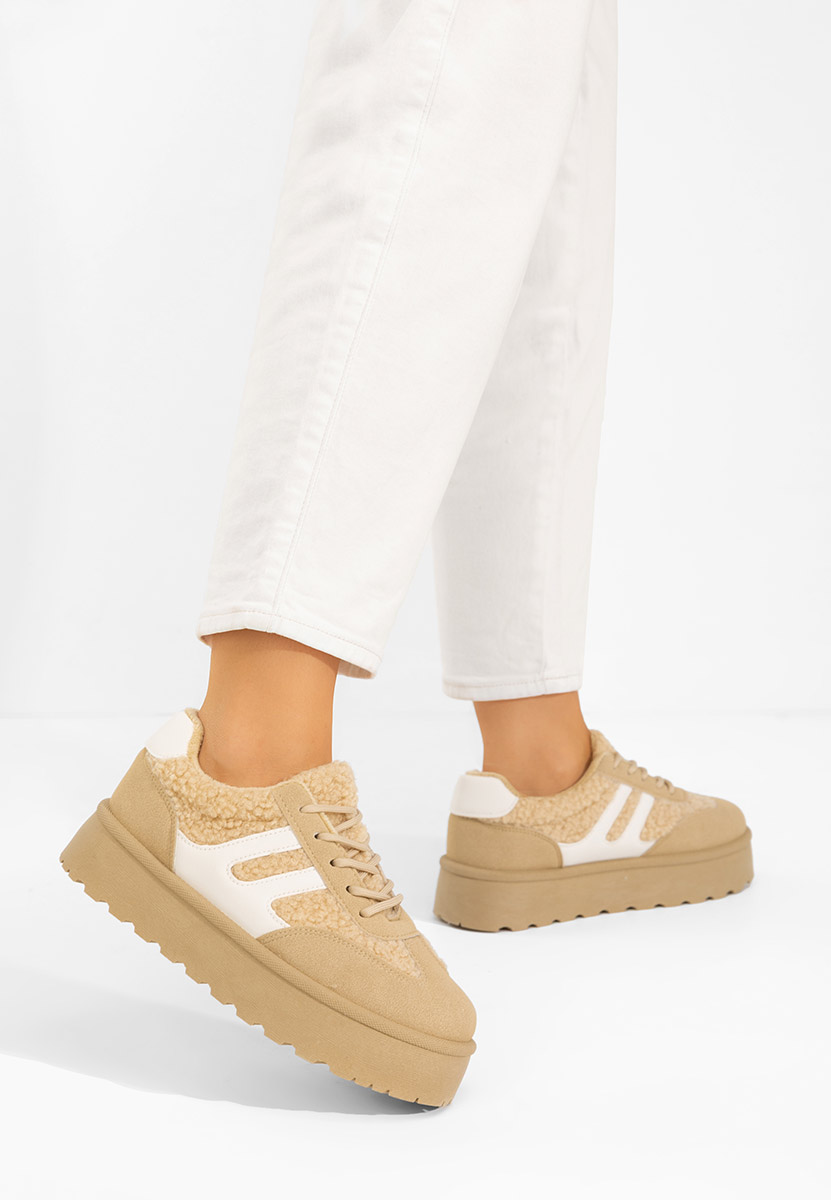 Sneakers con plateau Luniva cachi