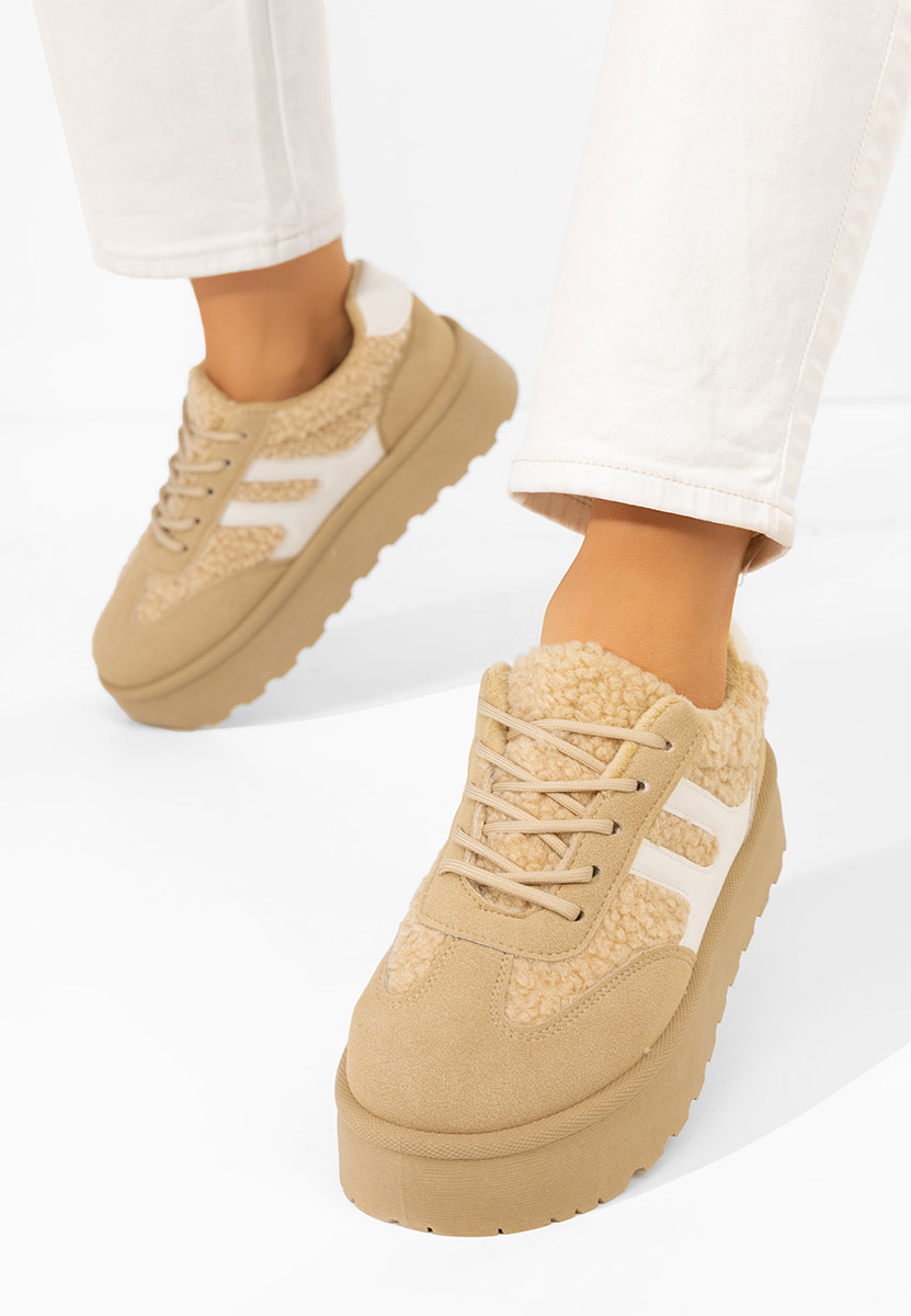 Sneakers con plateau Luniva cachi