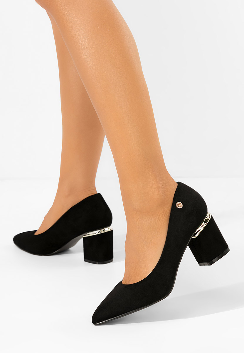 Décolleté tacco largo Nelia V5 nero