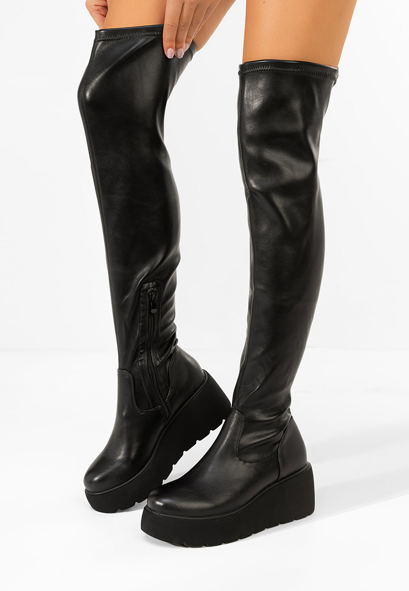 Stivali sopra il ginocchio Adeona nero