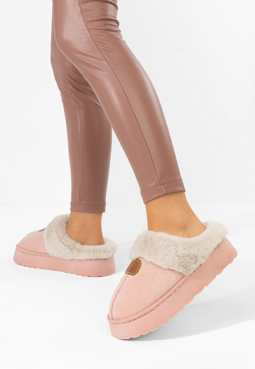 Ciabatte con pelo Flufina rosa