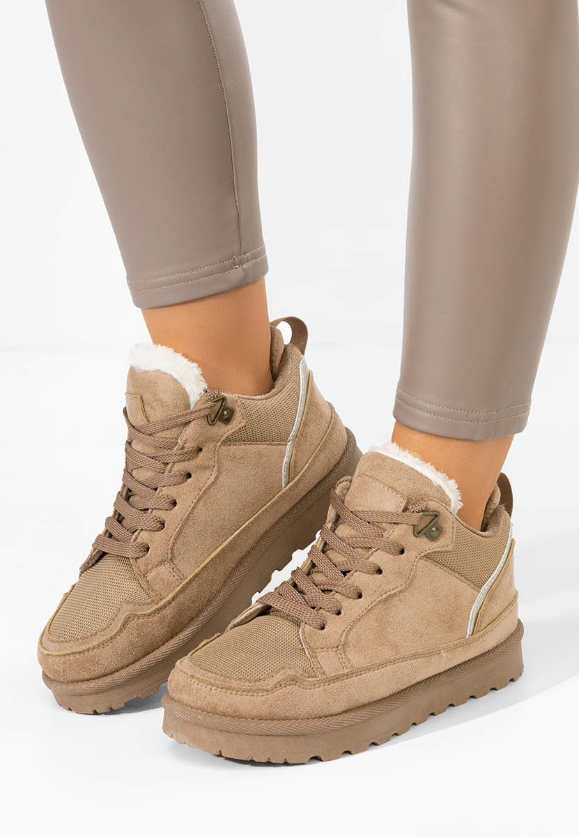 Sneakers donna invernali Adisia cachi