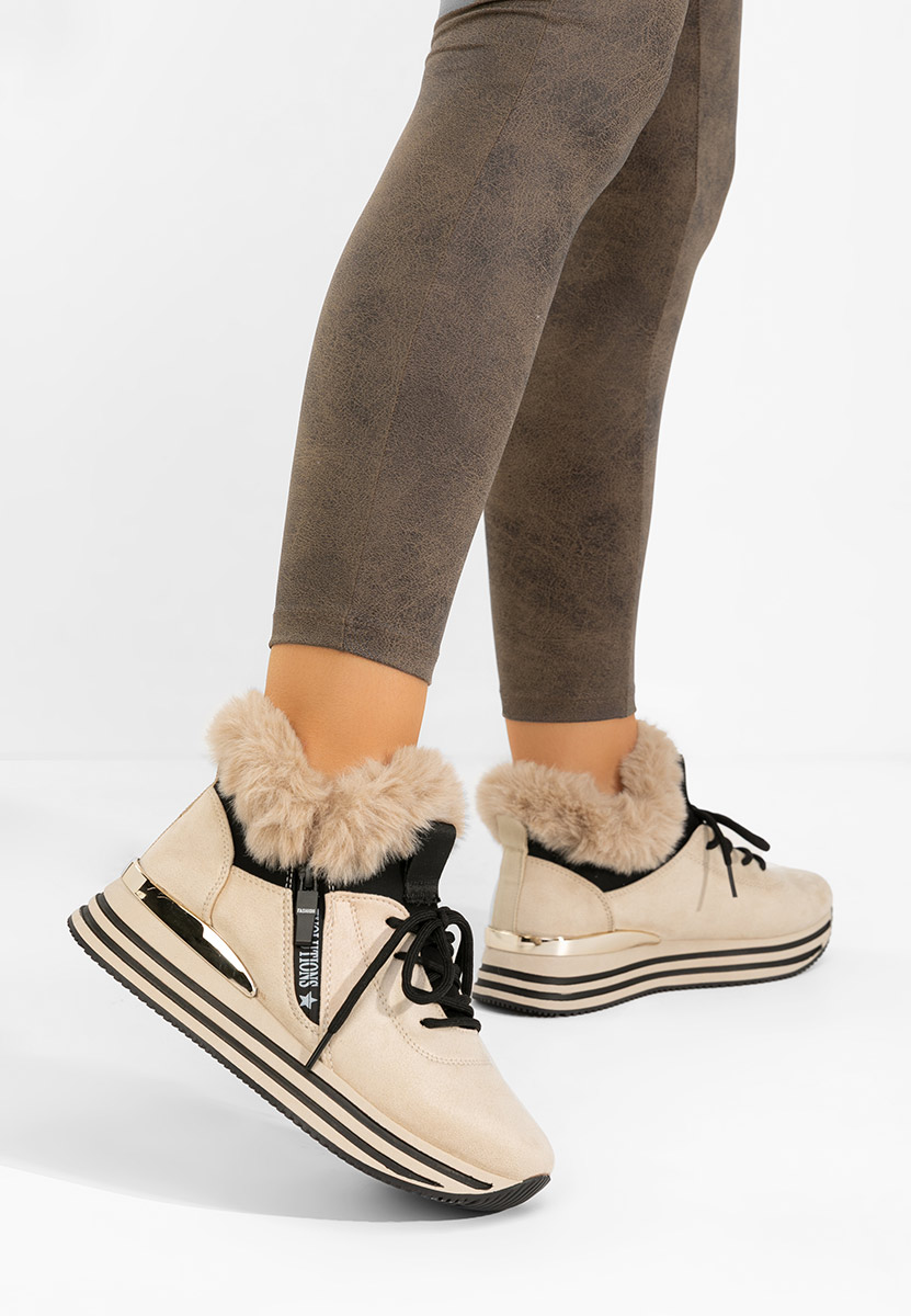 Sneakers donna invernali Axira beige