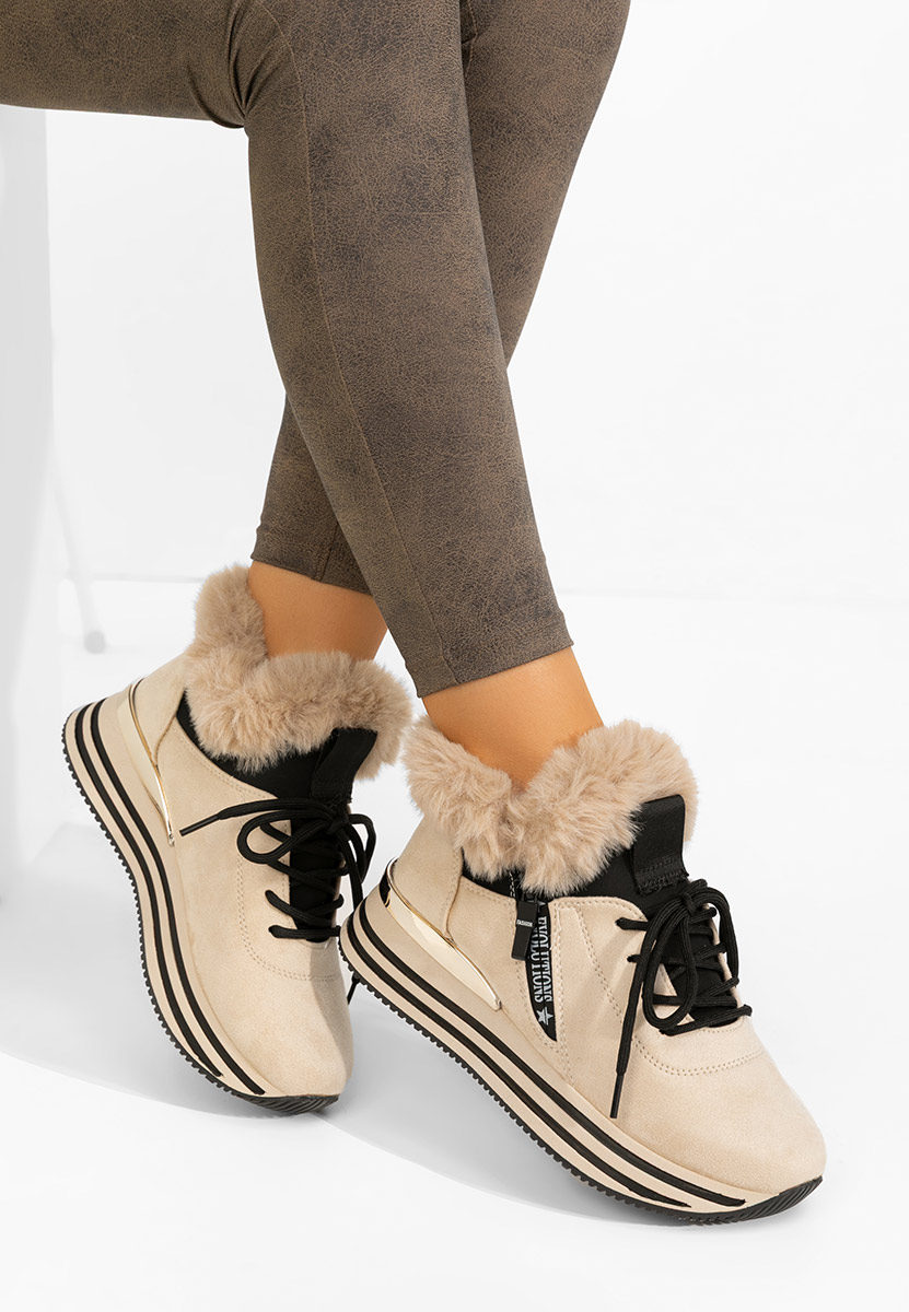Sneakers donna invernali Axira beige