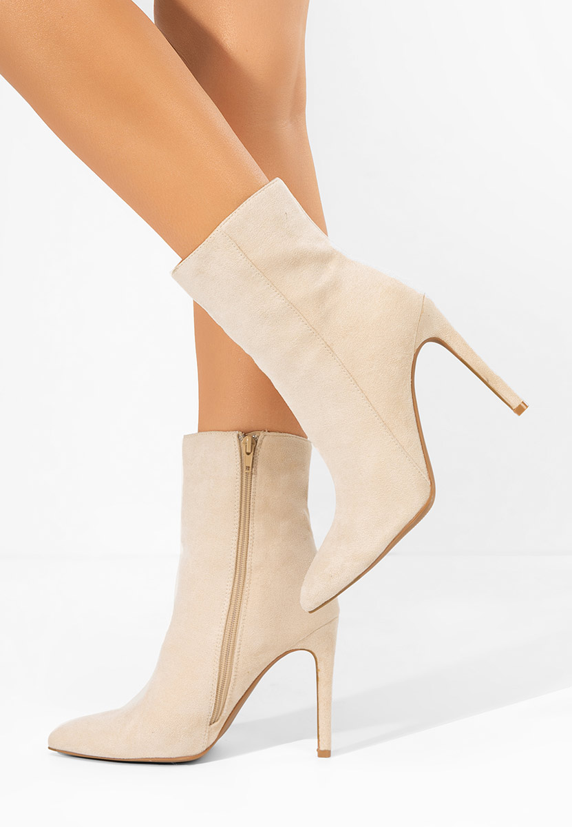 Tronchetti tacco a spillo Cendria beige
