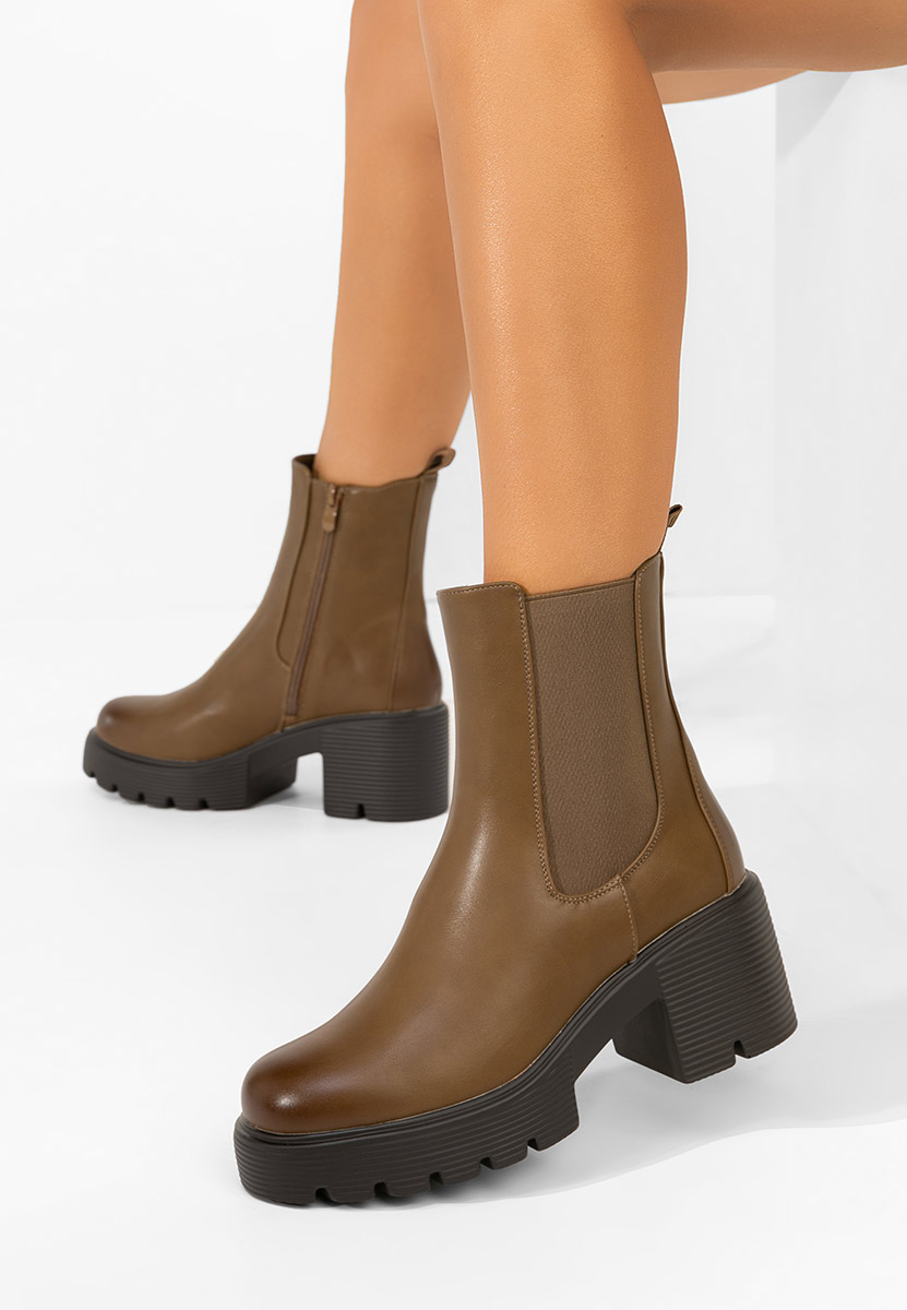 Stivaletto chelsea donna Zirena cachi
