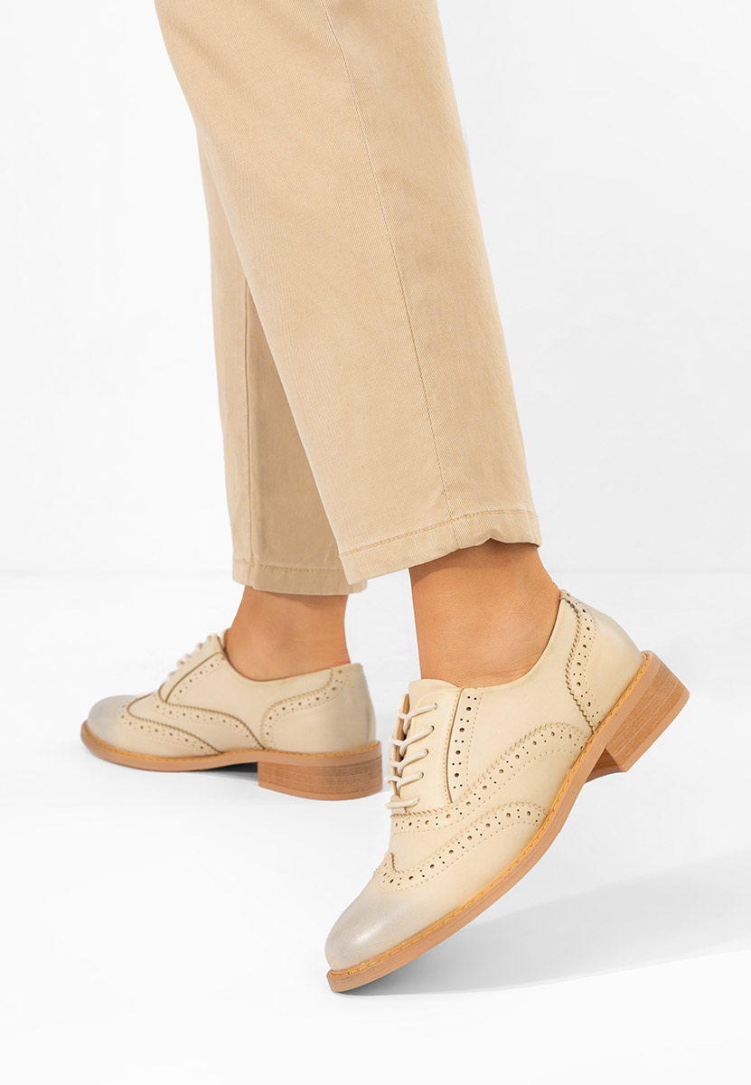 Scarpe brogue donna Cilora beige