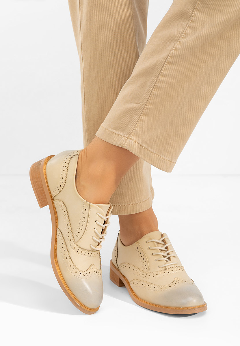 Scarpe brogue donna Cilora beige