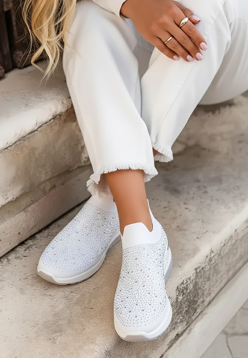 Sneakers con zeppa Alsina bianchi