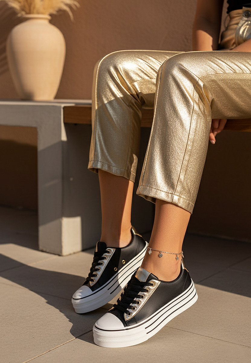 Scarpe da ginnastica con piattaforma Lorraine nero