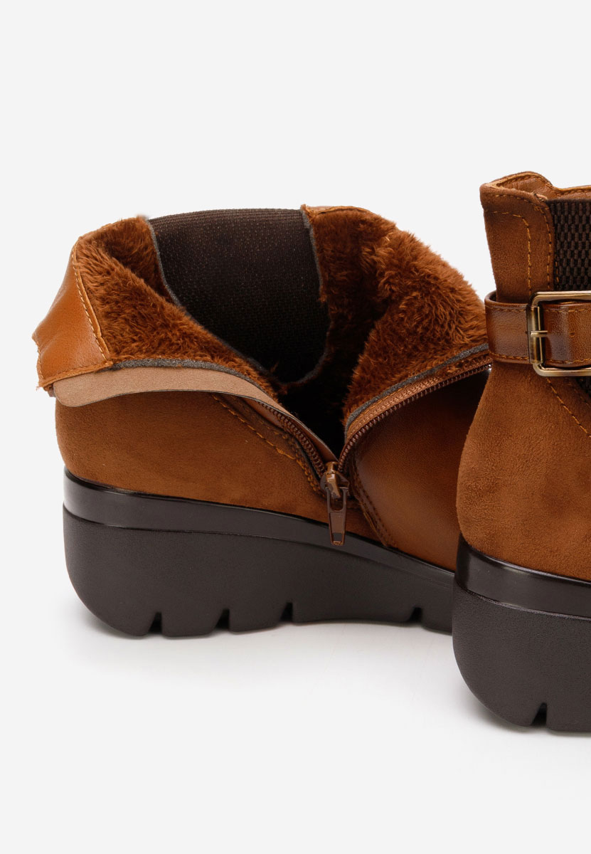 Stivaletti con zeppa Ritama marrone