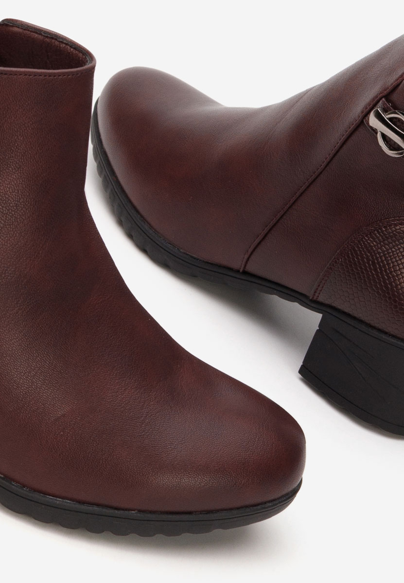 Stivaletti con tacco Doviera granata