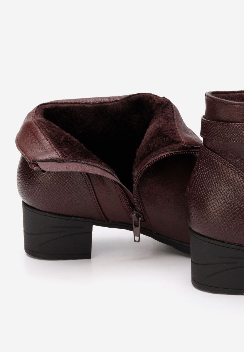 Stivaletti con tacco Doviera granata