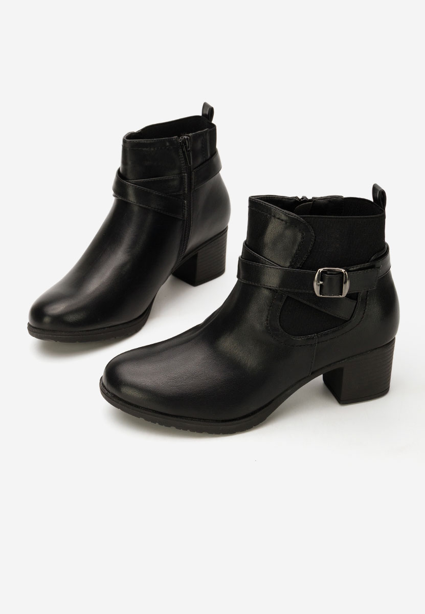 Stivaletti con tacco gros Amiriela nero