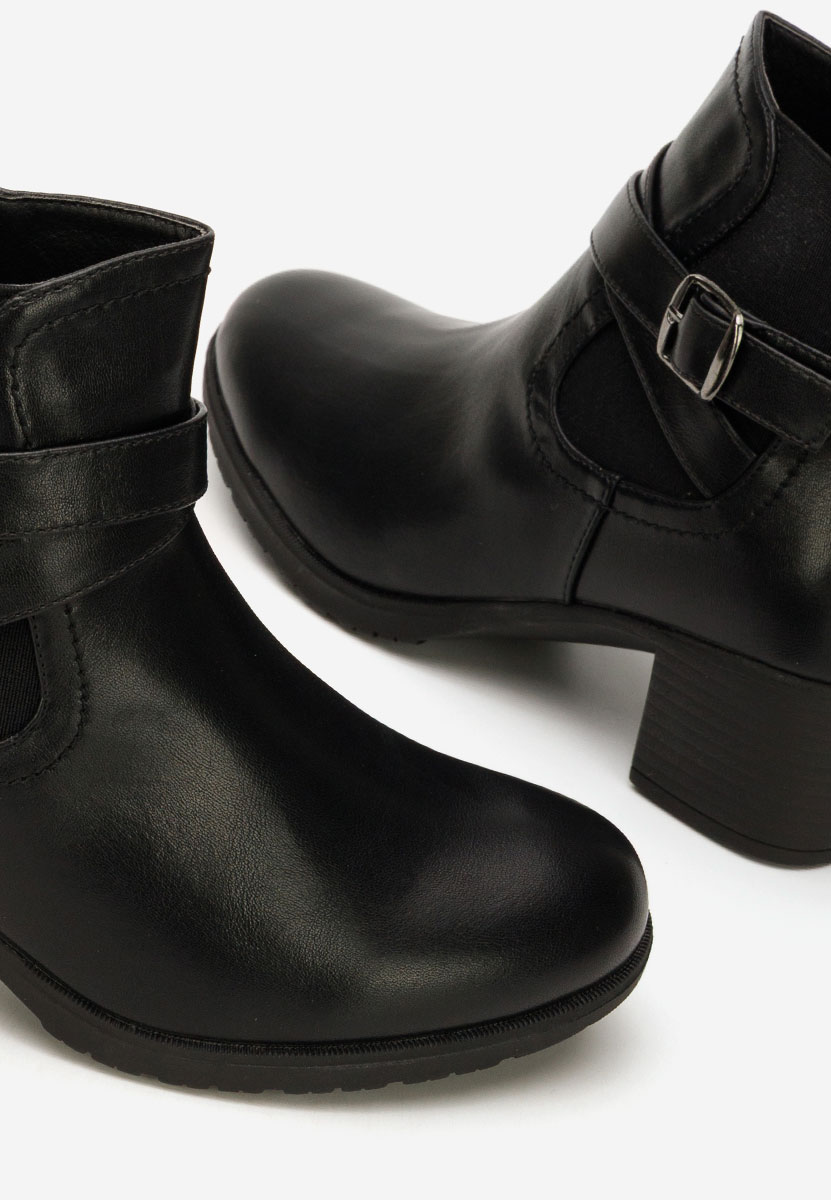 Stivaletti con tacco gros Amiriela nero